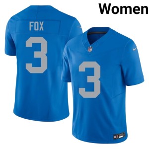 Jack Fox Blue #3 Detroit Lions Womens Alternate NFL Jerseys 577061-127