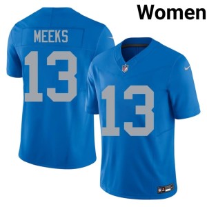 Jackson Meeks Womens #13 Blue Alternate Detroit Lions 2026-27 Jersey 597962-405