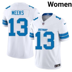 Jackson Meeks DET Stitched White Women's #13 Jersey 181265-960