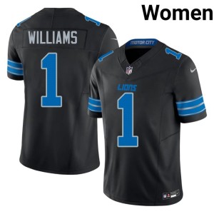 Jameson Williams 2026 #1 Womens Defend the Den Black Jerseys 922726-291