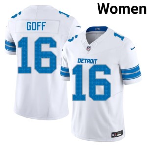 Jared Goff Women's White #16 Detroit Lions NFL Jerseys 355671-977
