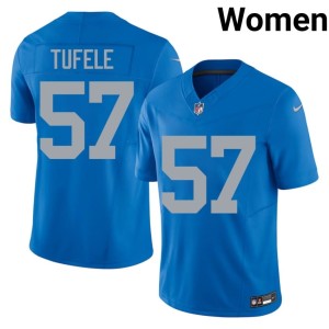 Jay Tufele Women's Blue Alternate Game DET Lions #57 Jersey 923627-933