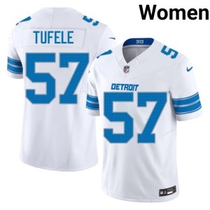 Jay Tufele DL Women Replica #57 White Jerseys 373914-276