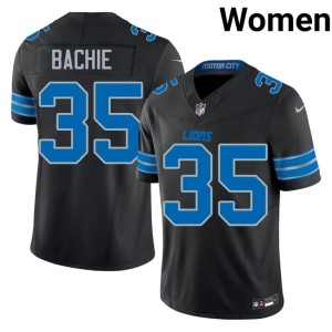 Joe Bachie Black #35 Game Lions Women Jerseys 973388-112