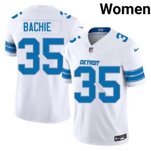 Joe Bachie White #35 NFL DET Women's Jerseys 455356-991