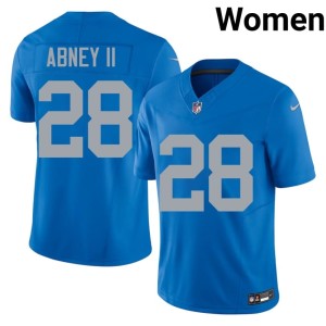 Keith Abney II Blue Alternate Game Defend the Den #28 Women's Jersey 363943-198