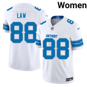Kendrick Law Motor City Lions #88 Women's White Football Jerseys 822511-900