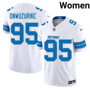 Levi Onwuzurike Women Stitched Defend the Den #95 White Jerseys 431133-734
