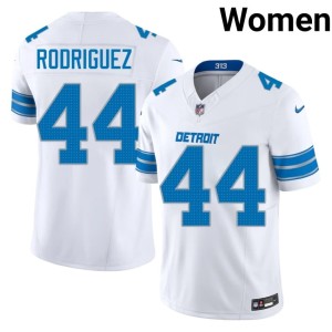 Malcolm Rodriguez Women's #44 Motor City Lions Stitched White Jerseys 829334-239