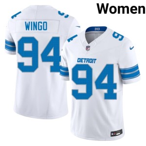Mekhi Wingo DL Game #94 Women's White Jersey 150657-451