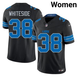 Nick Whiteside DET Football Women's Black #38 Jerseys 453921-231