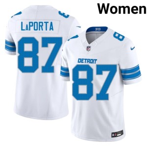 Sam LaPorta Womens DL Stitched White #87 Jerseys 251472-516