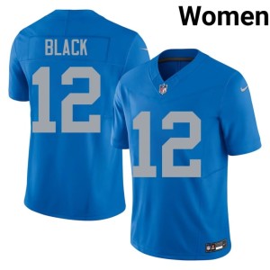 Tarik Black Alternate Motor City Lions NFL Womens #12 Blue Jerseys 115487-388