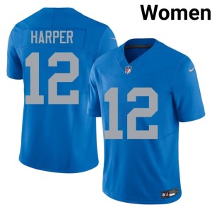 Thomas Harper #12 Blue Alternate Stitched Womens Motor City Lions Jerseys 610254-687