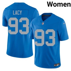Tyler Lacy Blue NFL #93 Silver Rush Women's Alternate Jersey 188169-583