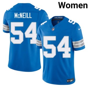 Alim McNeill Womens #54 Football Blue Detroit Lions Jerseys 909211-362