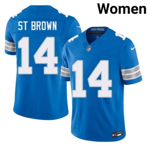 Amon-Ra St. Brown Lions Blue #14 Women's 2026-27 Jersey 783884-724