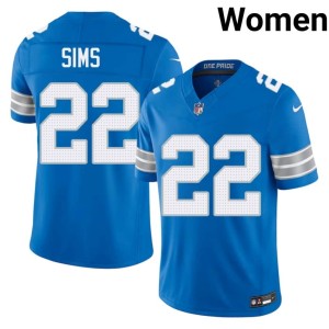 Bobby Layne Women Detroit Lions Football #22 Blue Jersey 301141-225
