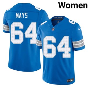 Cade Mays #64 Women Blue 2026 Detroit Lions Jerseys 786823-139