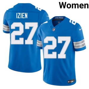 Christian Izien Football #27 Womens Detroit Lions Blue Jerseys 397155-426