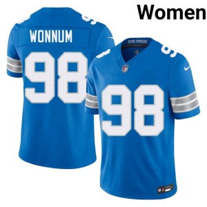 DJ Wonnum Blue Defend the Den 2026 Women's #98 Jersey 253328-306