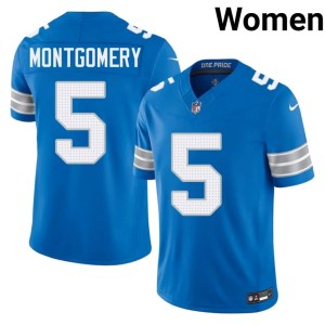 David Montgomery #5 Player Defend the Den Womens Blue Jerseys 970034-820