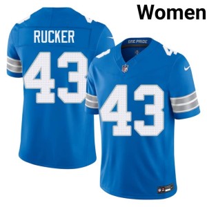 De'Shawn Rucker #43 Blue Embroidery Women Detroit Jerseys 661321-973