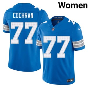 Devin Cochran Blue #77 Womens Motor City Lions Stitched Jersey 479600-624