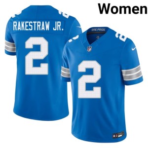 Ennis Rakestraw Jr. #2 Women's Football Blue Detroit Lions Jerseys 828494-568