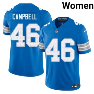 Jack Campbell Women DET Blue Embroidery #46 Jerseys 911813-936