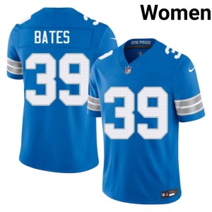 Jake Bates Stitched Women's Motor City Lions Blue #39 Jersey 874960-104