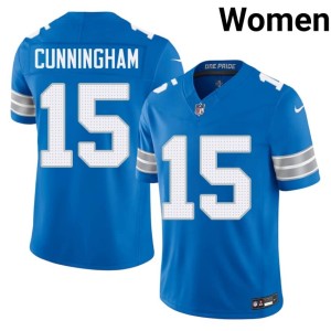 Malik Cunningham #15 Womens Blue Detroit Lions Stitched Jerseys 416812-869