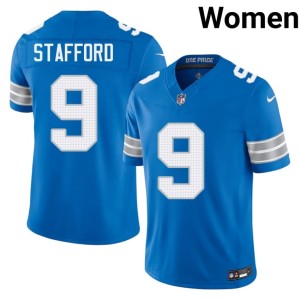 Matthew Stafford Blue One Pride Football #9 Women's Jerseys 708865-521
