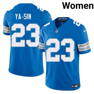 Rock Ya-Sin Blue NIL #23 Detroit Lions Women's Jerseys 300260-992