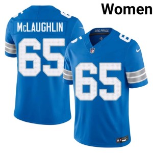 Seth McLaughlin Stitched Lions #65 Womens Blue Jerseys 721738-802