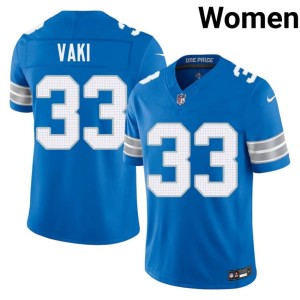Sione Vaki Detroit #33 Blue Stitched Womens Jersey 815562-600