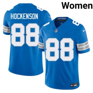 T.J. Hockenson NIL Blue #88 Motor City Lions Womens Jersey 551452-367