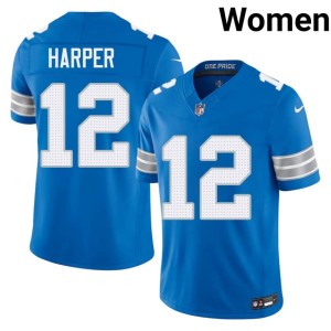 Thomas Harper Official Lions Blue #12 Women's Jerseys 336520-392