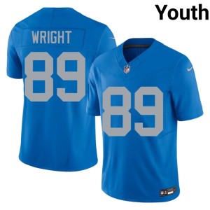 Brock Wright #89 Youth Detroit Lions Blue Alternate Replica Jerseys 531127-272