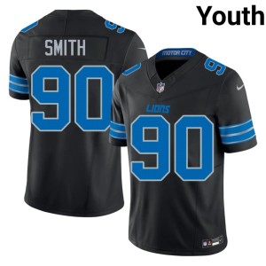 Chris Smith Youth #90 Black Detroit Lions NIL Jersey 646434-545