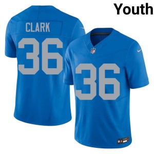Chuck Clark Blue Detroit Lions NFL #36 Alternate Youth Jersey 768400-274