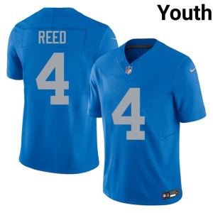 D.J. Reed Defend the Den Alternate Stitched #4 Blue Youth Jerseys 320322-227