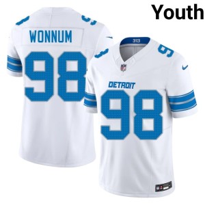 DJ Wonnum #98 Motor City Lions Limited Youth White Jerseys 419140-772