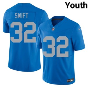 D'Andre Swift Alternate #32 Youth NFL Blue Motor City Lions Jersey 309881-414