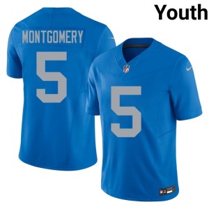 David Montgomery The Pride #5 Limited Blue Alternate Youth Jersey 743988-232