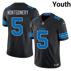 David Montgomery Detroit Black #5 Replica Youth Jersey 743648-795