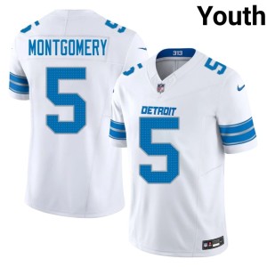 David Montgomery DL White Youth #5 Limited Jersey 227260-664