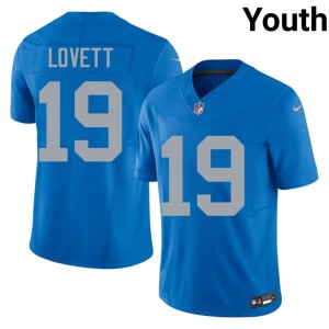 Dominic Lovett Alternate Blue Youth NFL Lions #19 Jersey 345588-110
