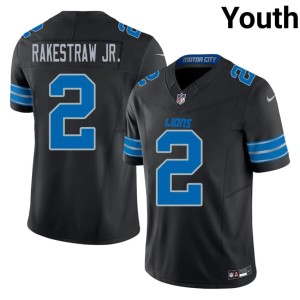 Ennis Rakestraw Jr. Black #2 Replica Detroit Lions Youth Jersey 133738-417