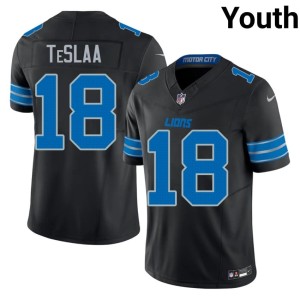 Isaac TeSlaa Youth DET Lions #18 Black Limited Jerseys 375251-691